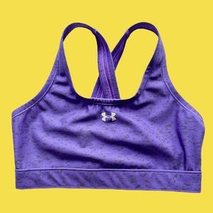 Under Armour Unlined Purple Speckled Sports Bra